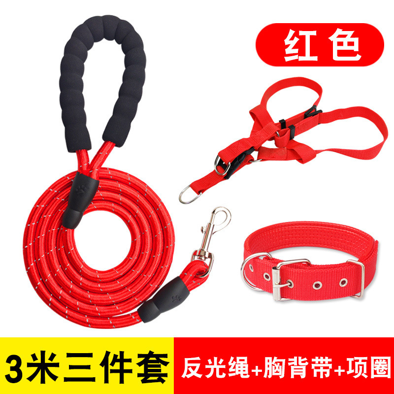 Correa para mascotas en stock, venta al por mayor, correa reflectante de EVA para perros de 1.5m, correa duradera para perros de peluche, Corgi y otras razas.