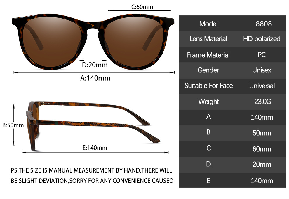 Designer Sunglasses Premium Quality New European and American Fashion Polarized Fashionable Driving Sunglasses Polarized Sunglasses Unisex Retro