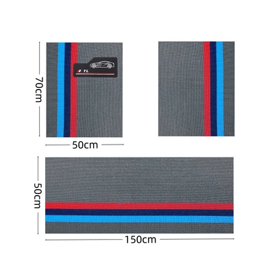 Ring Car Floor Mats, Universal – Universal Foot Pad - bmw-gray-front-5070-rear-50150-snowy-3-piece-set