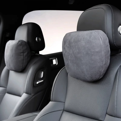 Car Headrest and Neck Pillow Headrest - black-pair-of-headrests