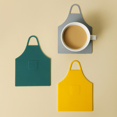 物疊生圍裙杯墊防水防油餐桌墊碗盤墊子家用硅膠防燙隔熱餐墊易收