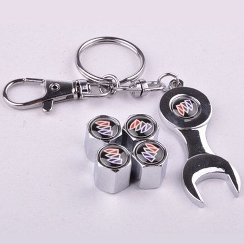 Tapa de Válvula de Neumático de Aluminio Universal con Llavero para Automóvil image 10