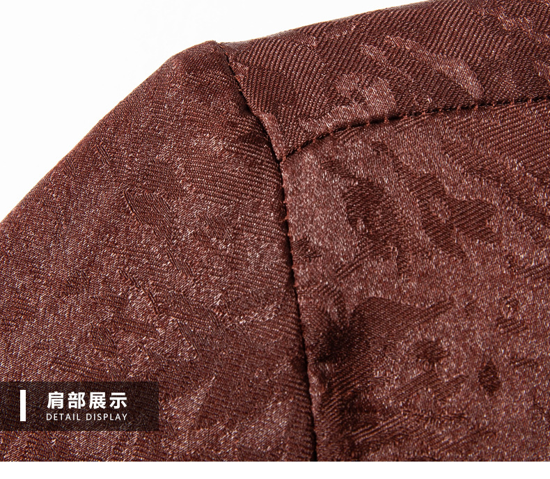 Áo sơ mi nam lụa tơ tằm Xiangyunsha tay ngắn kiểu mới — Nâu đậm 25181 chi tiết 15