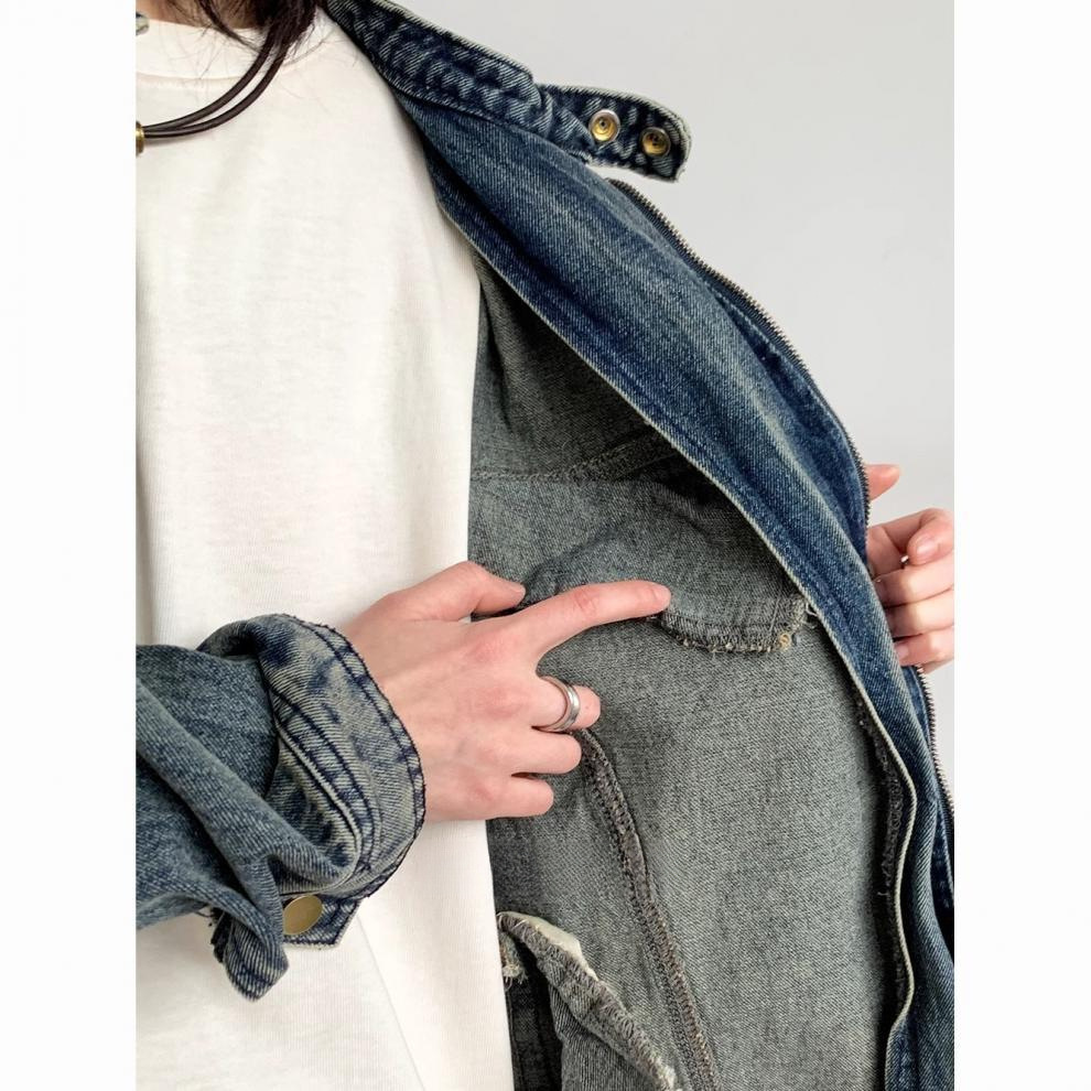 Retro Washed Vintage Denim Jacket For Men And Women Oversized_voghion.com