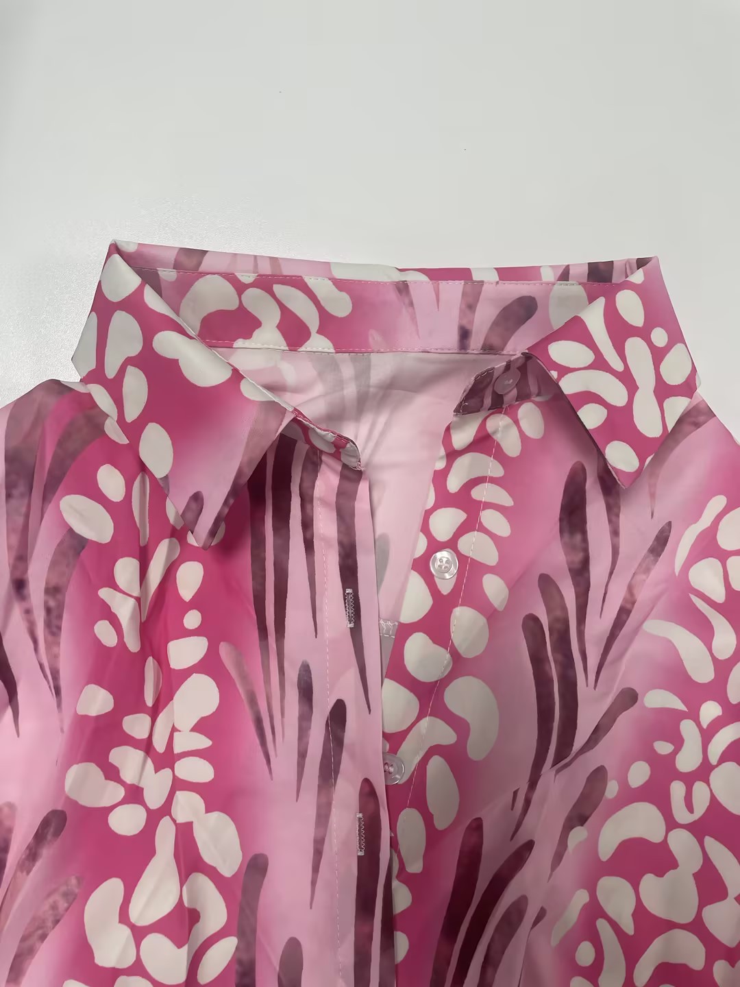 Women's Clothing Spring Women's Fashionable Elegant Commuter Skirt Set Style High Waisted Printed Collared Top_ecoleips.com