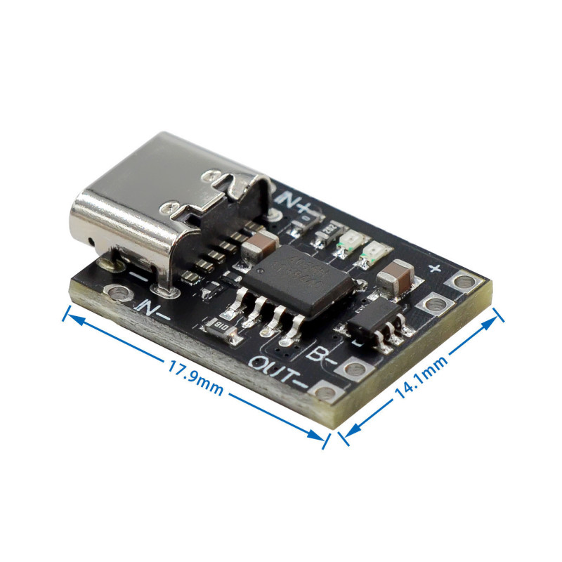 超小型三元リチウム電池充電ボード 1A 3.7V4.2V 充電器モジュール Type-C インターフェース保護ボード付き|undefined
