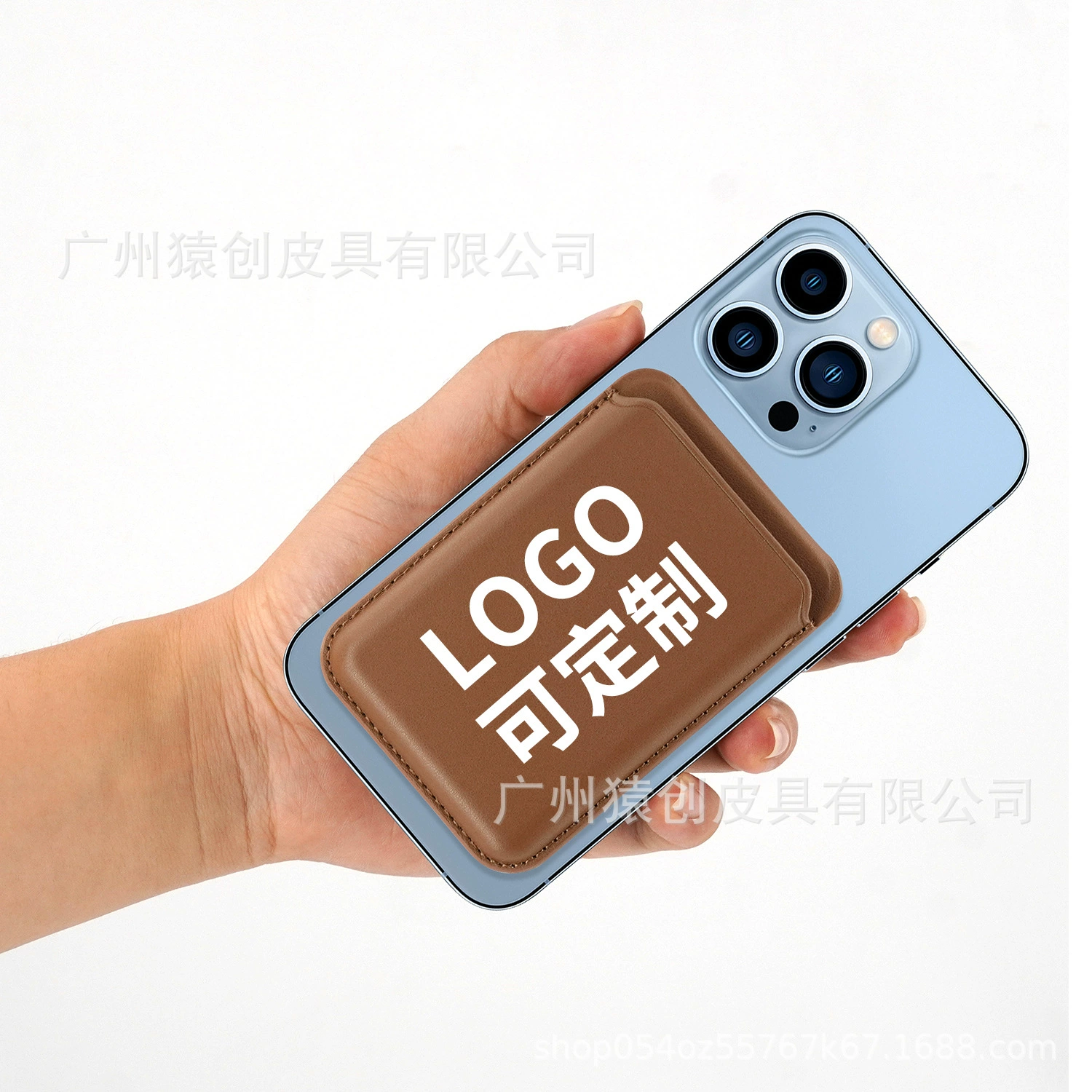 Apple, сильный магнит, держатель для карт, трубка, кожаный кошелек из полиуретана