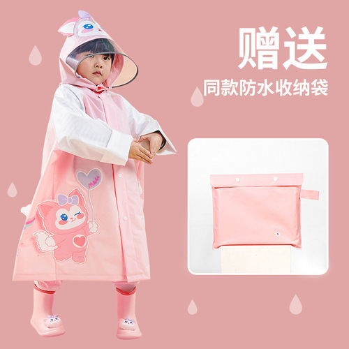 eva children wholesale raincoat baby girl poncho cartoon boy elementary school student kindergarten full body lightweight rain gear