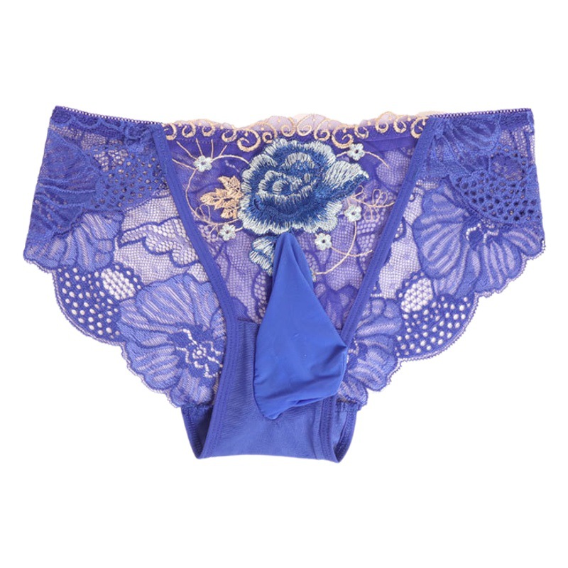 Ropa interior atractiva de los hombres chino retro sexy triángulo ropa interior bala separación encaje transpirable elefante nariz