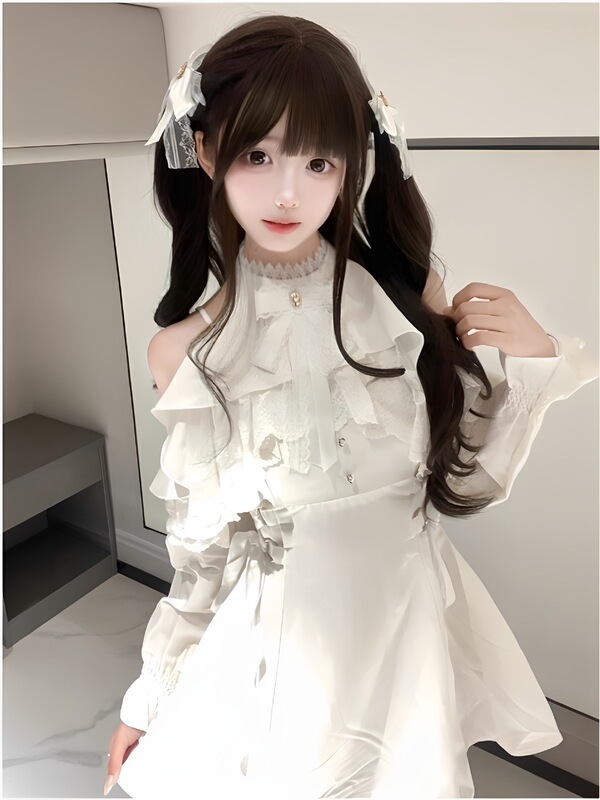 French-Style Wealthy Daughter White Dress Autumn 2025 New Niche Design Off-Shoulder Halter Neck Waist-Cinching Short Dress