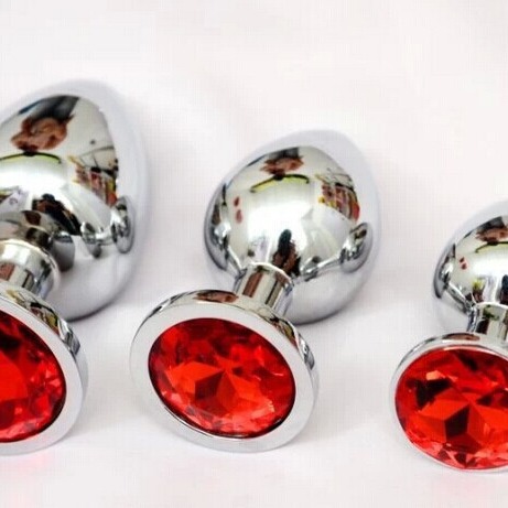 Grande y mediano pequeño tamaño metal anal plug adulto sexo productos mujer anal dilatador trasero corte cola