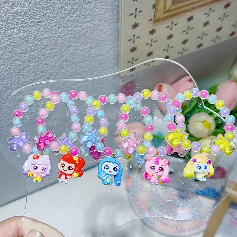 Children's Bracelet Cartoon Wonderful Cute Jelly Color Beads Cute Girl Baby Bracelet Student Jewelry Bracelet Decoration