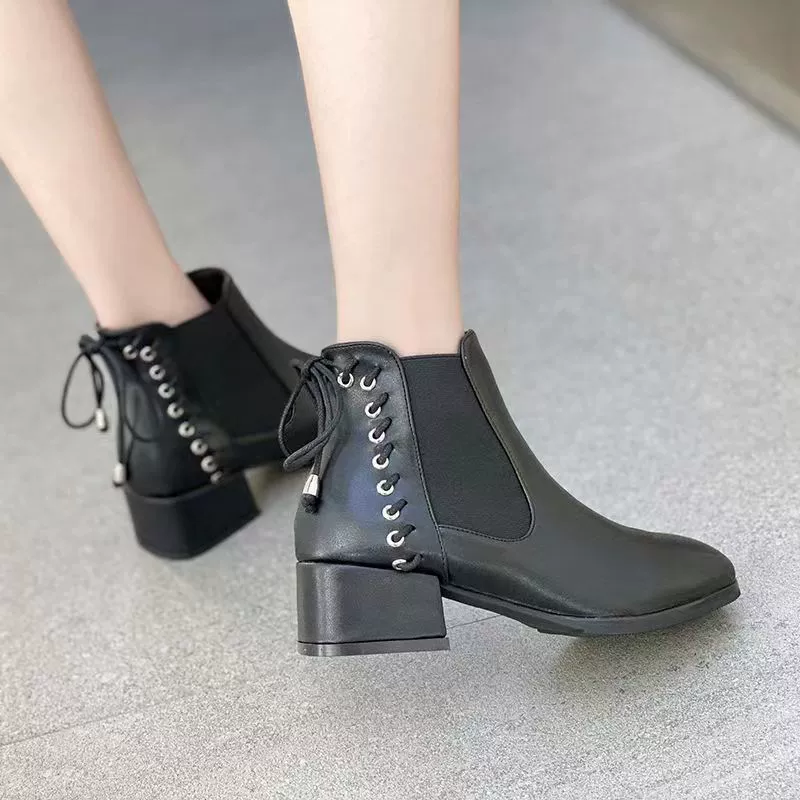 Ботинки челси в стиле Martens, тёплые и нескользящие, кожаные варианты, размеры 34–40