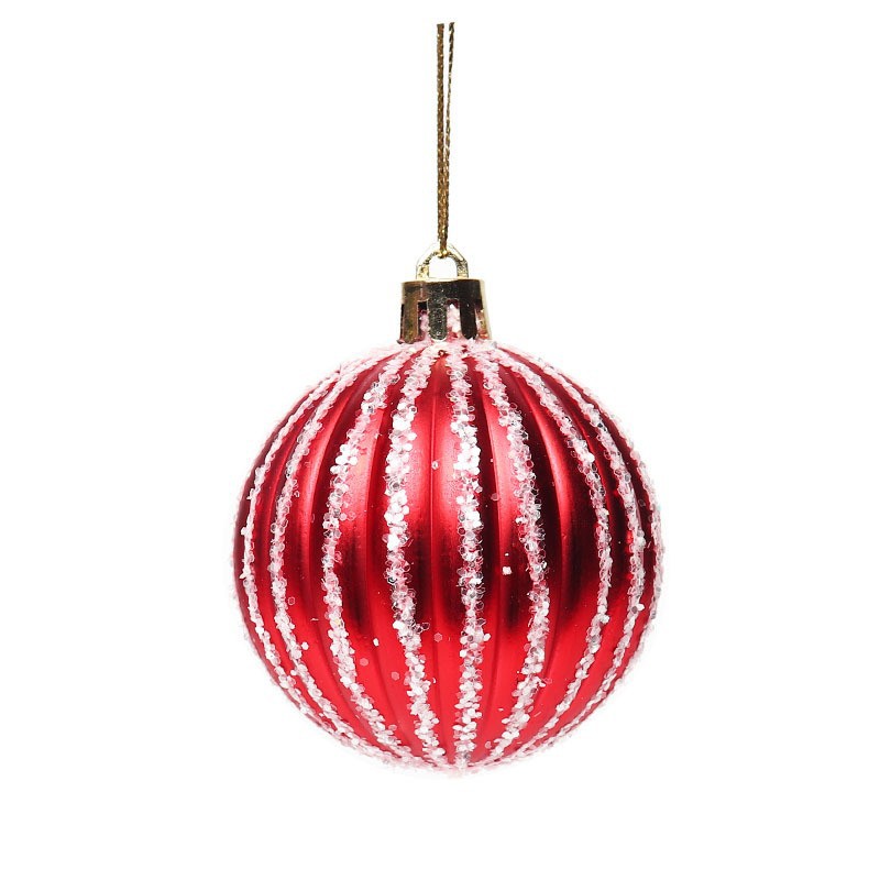 Transfronterizo 6cm12 bolas de Navidad en forma de calabaza adornos de árbol de navidad bolas de plástico en forma pintada