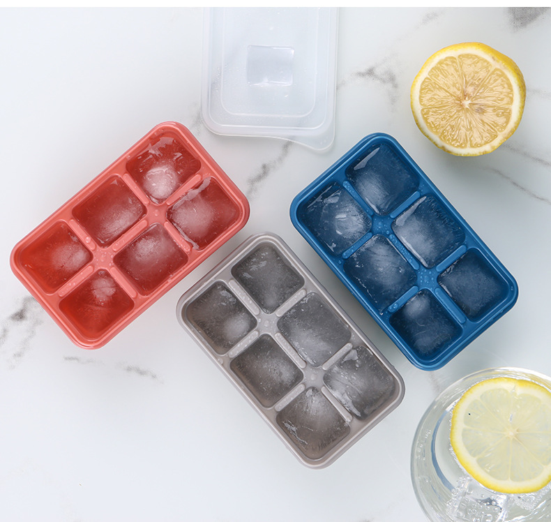 Refrigerator ice cube mold ice cube maker home frozen ice cube home-made ice cube box silicone soft bottom lid accelerator