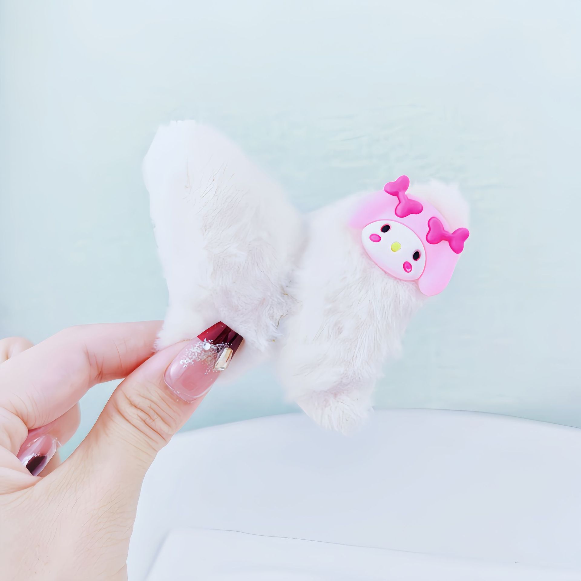 Otoño y invierno para niños peluche clips Baby lindo Sanliou clips de cabello de la cabeza de la niña pequeña clips de cabello