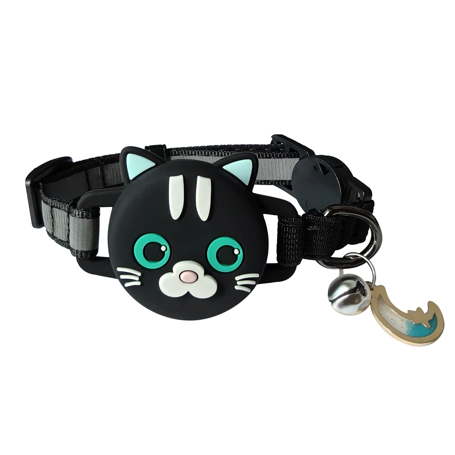 Трансграничная частная модель, анти-потерянный AirTag, позиционирование, отслеживание, светящийся водонепроницаемый милый кошачий светоотражающий ошейник, аксессуары для домашних животных