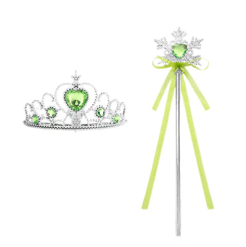 Comercio exterior niña sirena princesa vestido guantes Aisha princesa corona cetro Halloween sirena princesa corona