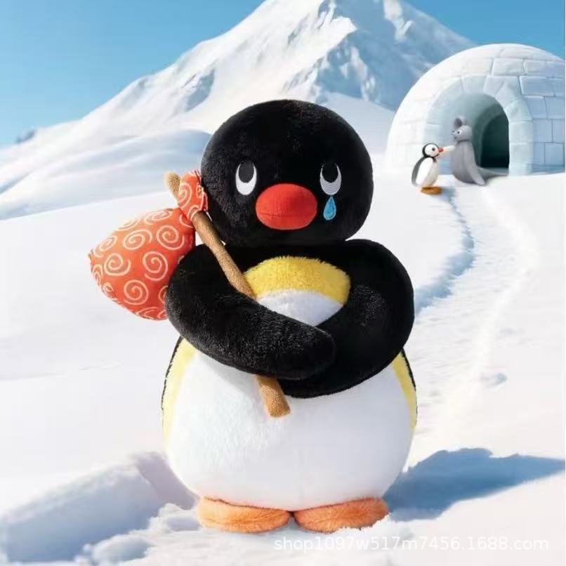 Youmai Genuine Penguin Pingu Plush Doll Traveling Alone Doll Doll Ornaments Doll Grabber Gift for Women