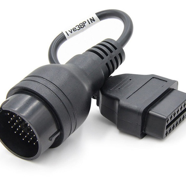 Truck Cable OBD16 to 依维柯38PIN for Iveco 38Pin Male to  Iv