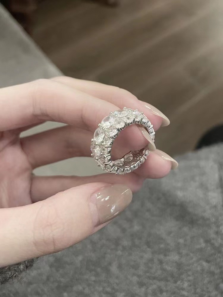 Designer Zirkon Ring Offen Für Damen, Einzigartiger Schmuck_voghion.com