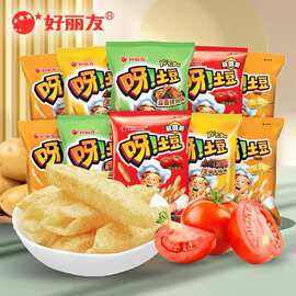 好丽友呀！土豆130g*12袋番茄味蜂蜜黄油味里脊牛排味非油炸薯片