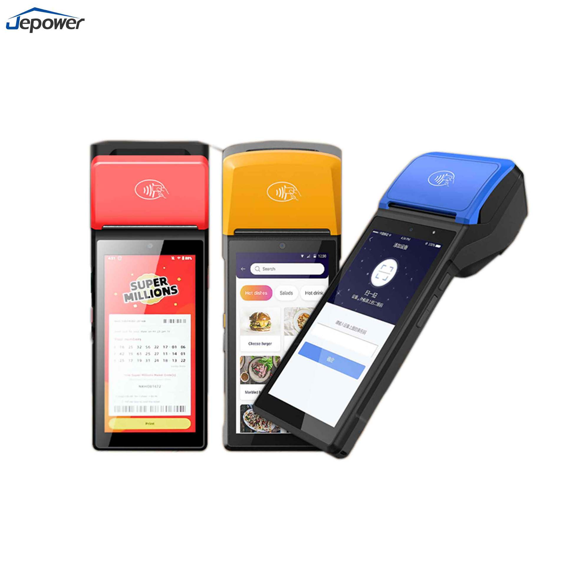 捷宝手持pos安卓蓝牙wifi 4G NFC移动点餐接单打印收银机