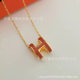 E-commerce explosions live titanium steel h letter oiling necklace women's version of the pendant light luxury atmospheric fashion clavicle chain wholesale h