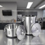 304食品级平盖不锈钢保温桶商用多功能家用大容量保冷茶水桶