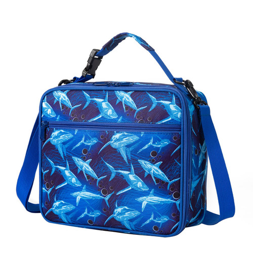 New children's cross-body snack fruit preservation lunch bag Cartoon shark dinosaur portable thermal bag