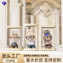 盲盒收纳展示架labubu展示盒子手办娃娃公仔透明防尘罗马柱展示盒