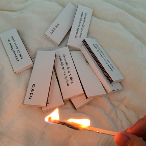 Ins candle special extended match retro high-end aromatherapy candle long pole match cigar baking match box