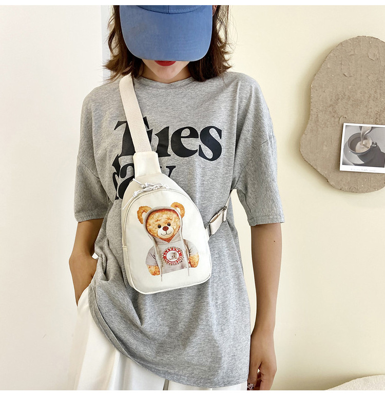 Women's crossbody bag, trendy phone anti-loss strap, fashionable and individual bag, fresh and clean canvas phone bag, single-shoulder bag undefined