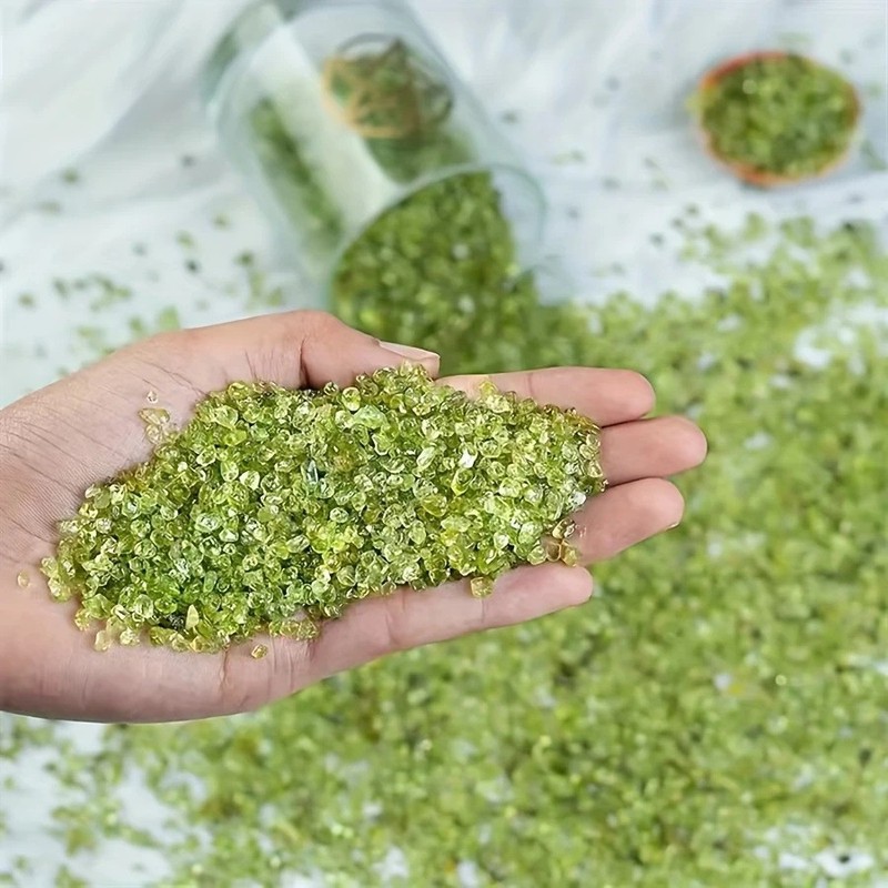 天然橄榄石碎石宝石源头厂家批发鱼缸装饰净化供佛碎石散装原石|undefined