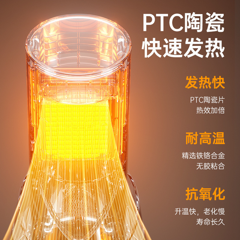 新型小型デスクトップヒーターPTCセラミック発熱大電力オフィス家庭用携帯暖房機|undefined