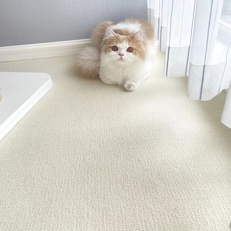 Off-White Carpet with Short Pile, Baby Photo Backdrop, Photography Live Broadcast, Bedroom and Living Room Floor Mat, Room Full of Creamy Style