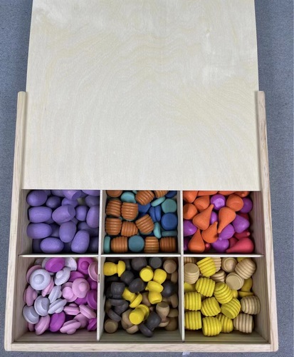 Cross-border ins style cute building blocks educational assembly toys Montessori teaching aids early education thinking training wooden