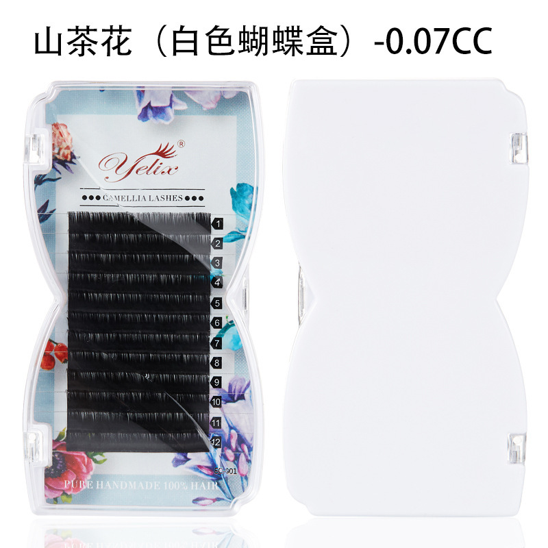 Fábrica de 0.07 pestañas de ojos naturales al por mayor de gran capacidad densa un segundo pestañas florecientes camellia pestañas falsas