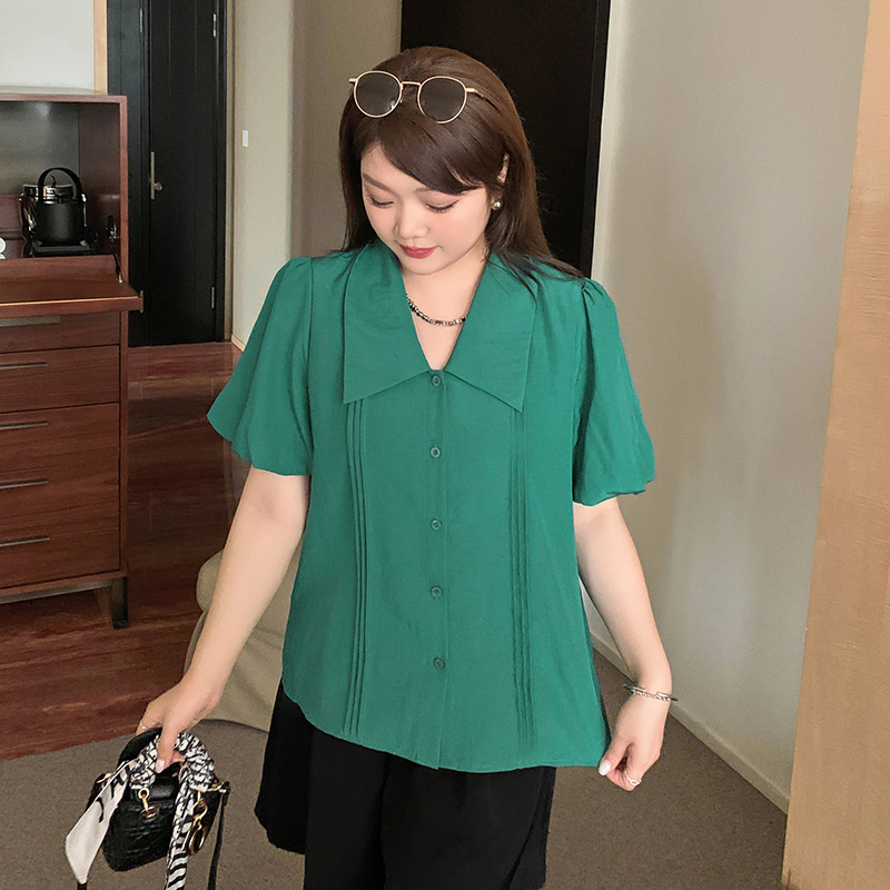  夏  XL-4XL 大きいサイズ シャツ/ブラウス