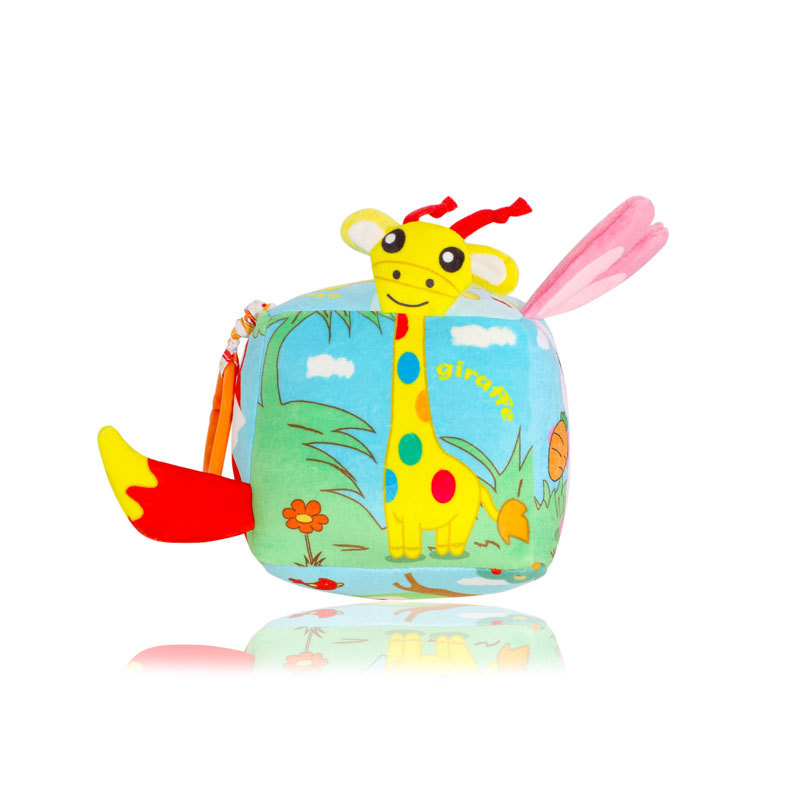 Colgador de cama de muñeca multifuncional para bebés y niños pequeños 0-6 meses de entrenamiento, agarre visual, bloques de construcción de juguete calmantes