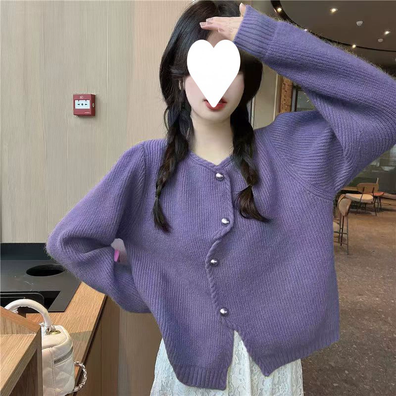 Плюс Размер Женская 2023 Осенняя одежда В западном стиле Уникальный шикарный вязаный кардиган Свитер Пальто Тонкие топы для полных девочек