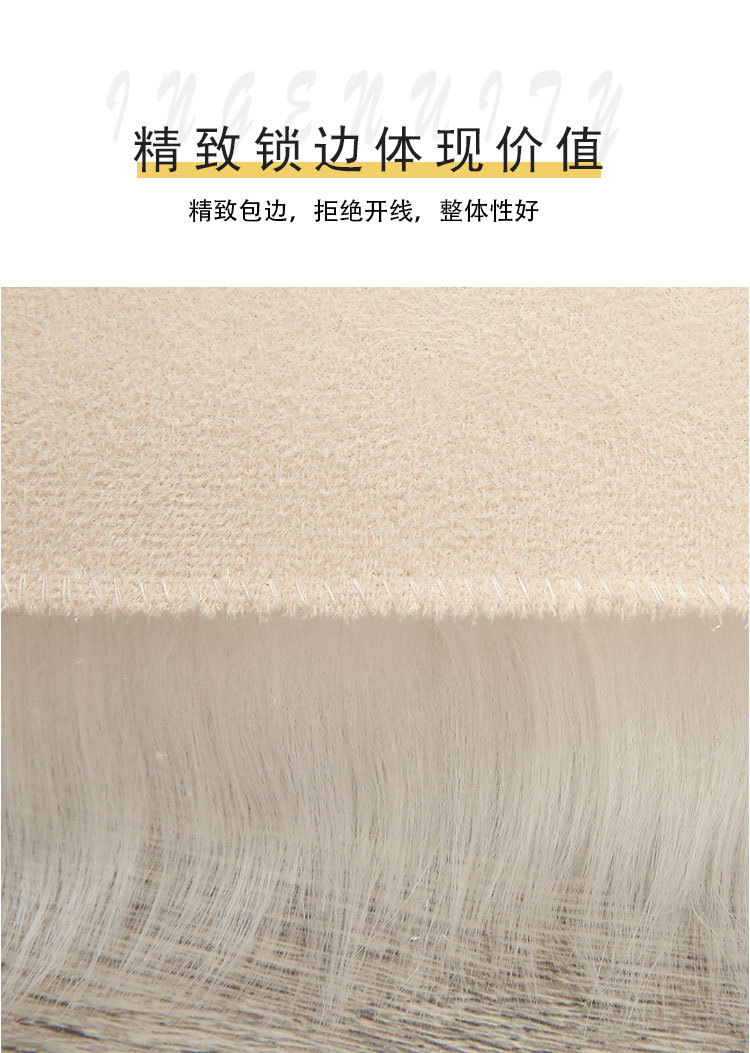 Carpet Door Mat Can Be Cut, Wabi-Sabi Style Carpet, Light Luxury Floor Mat, Silent Tatami Bay Window, Double-Sided Gray-White Carpet