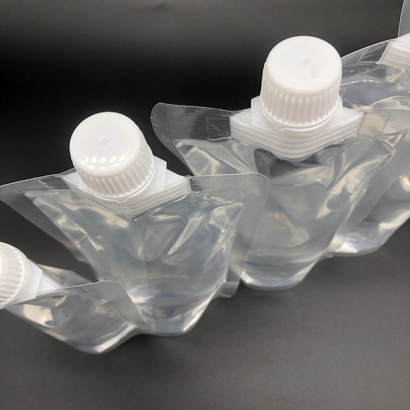 Large-caliber nozzle bag, self-standing food packaging bag, beverage bean juice plastic packaging bag, high-temperature resistant retort pouch