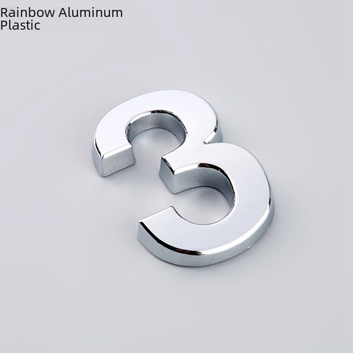 5cm Hotel Lobby Number Sign, Portal Hotel Electroplated Doorplate Number, Number Plate