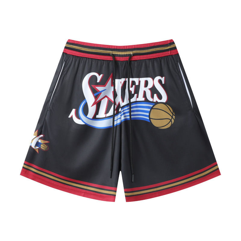Basketball Shorts Lakers Lebron James Raptors Magic Heat Retro Distressed Pocket Shorts Training Shorts Wholesale Dropshipping