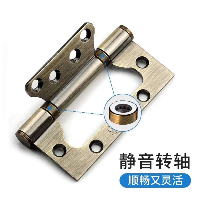 Wooden door hinge 4 inch 5 inch bearing hinge stainless steel door thickened mute door letter hinge