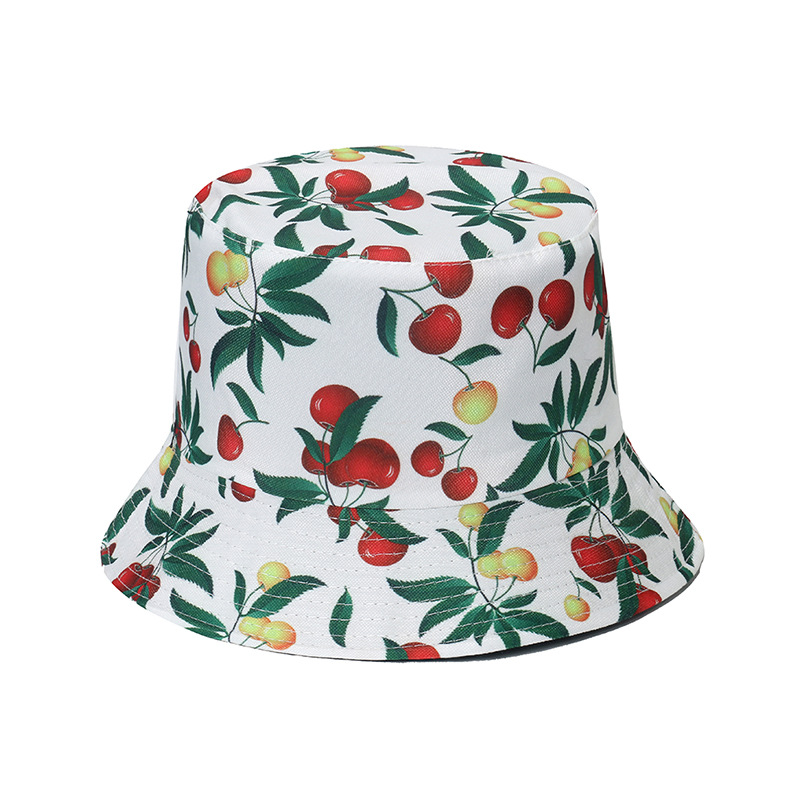 Summer, Spring Season Women'S Gender Women's Casual Streetwear Fruit Flat Eaves Bucket Hat