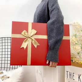 红色大号礼物盒长方形情人节生日礼品盒空盒子可放鞋盒婚纱