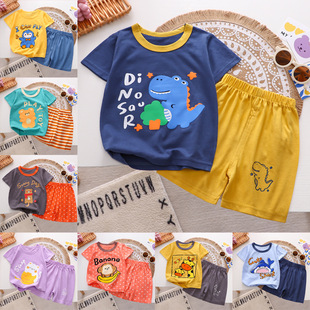 Летние детские шорты, комплект подходит для мужчин и женщин, хлопковая футболка для девочек для мальчиков, детская одежда, оптовые продажи