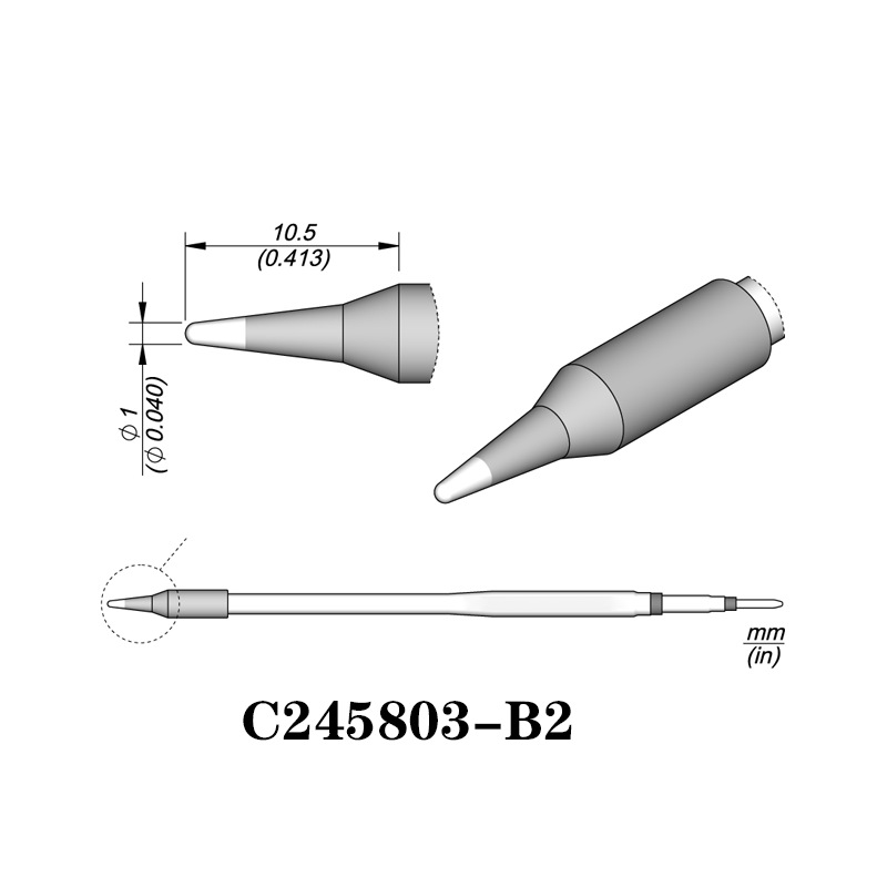 ♔C245烙铁头C245803通用大功率恒温焊台手柄一体式发热芯B尖